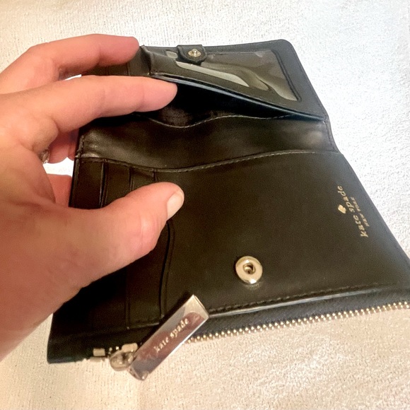 KATE SPADE - NEVER USED. Small wallet fits smaller crossbody or pocket. - Picture 4 of 9
